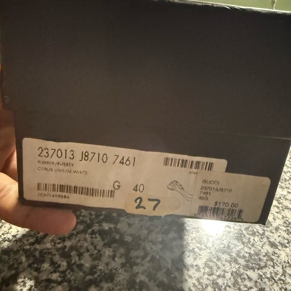 Gucci Citrus Lime Rubber Shoes - Picture 1 of 5